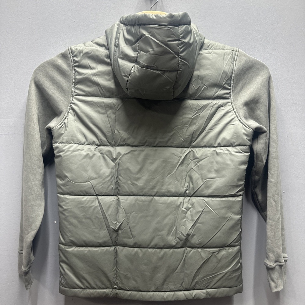 Tentree Men's Cloud Shell Hybrid Hoodie Mineral Green Small NWT Insulated Jacket - Picture 4 of 10
